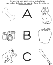 alphabet preschool activity worksheets